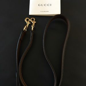 Authentic GUCCI Brown Leather Strap 41 1/2”